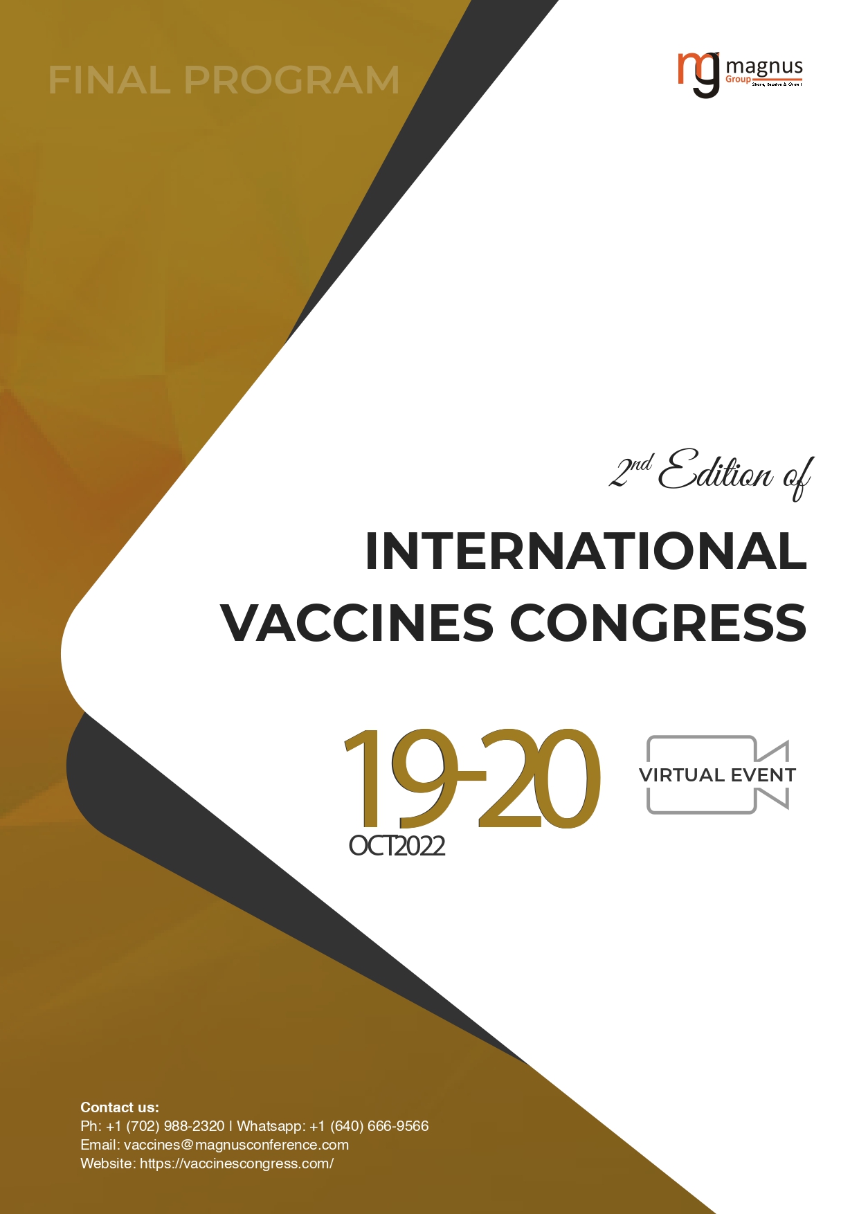 International Vaccines Congress | Online Event Program